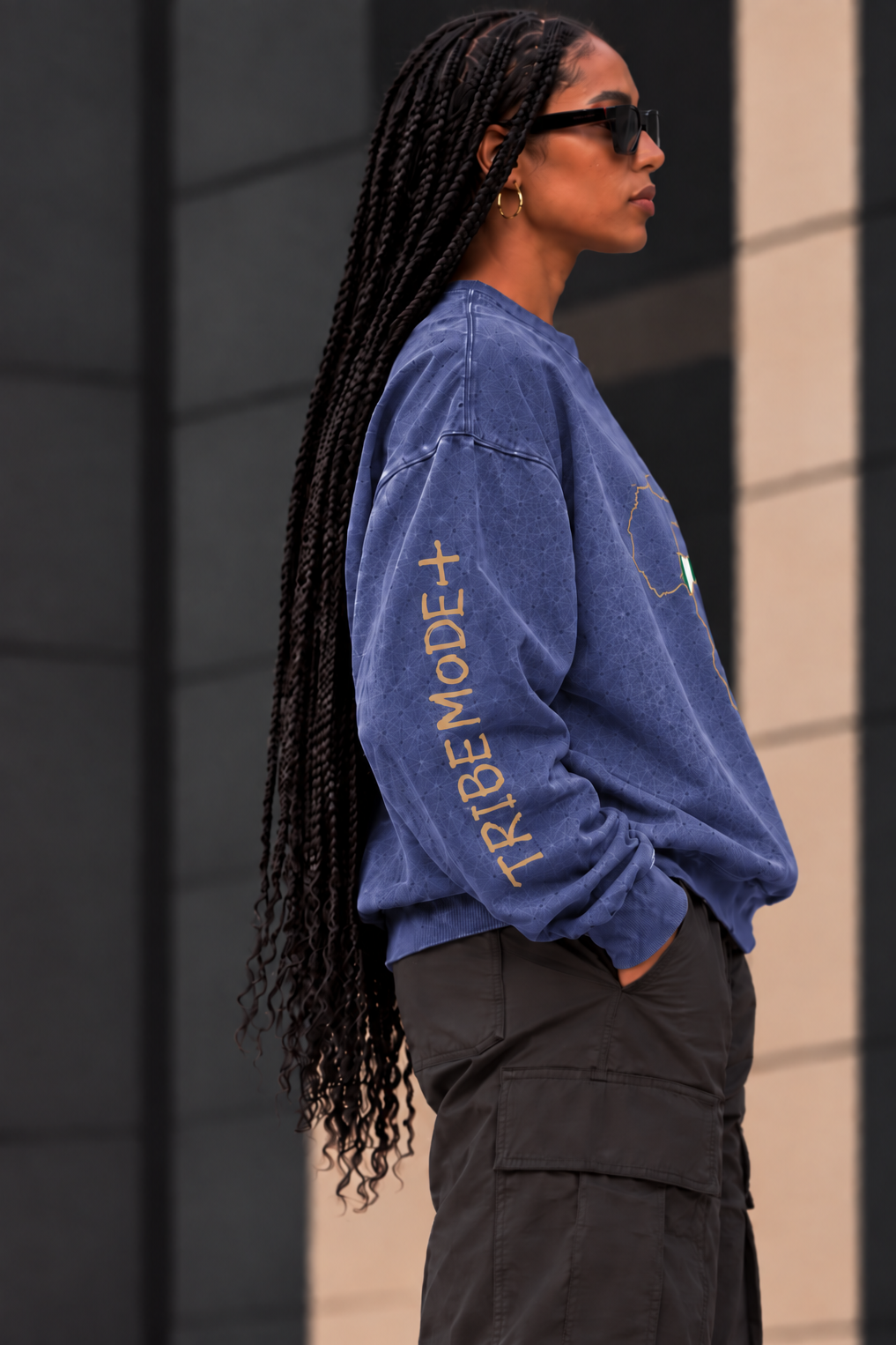 Nigeria Oversized Sweatshirt — Snow Washed