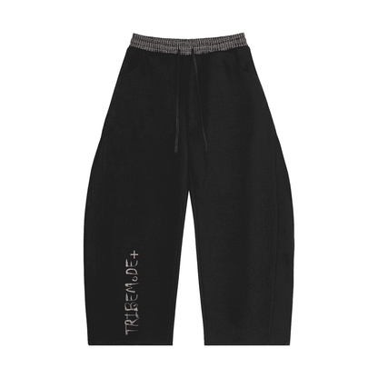 Plaid Waistband Barrel Sweatpants - Tribemodeplus