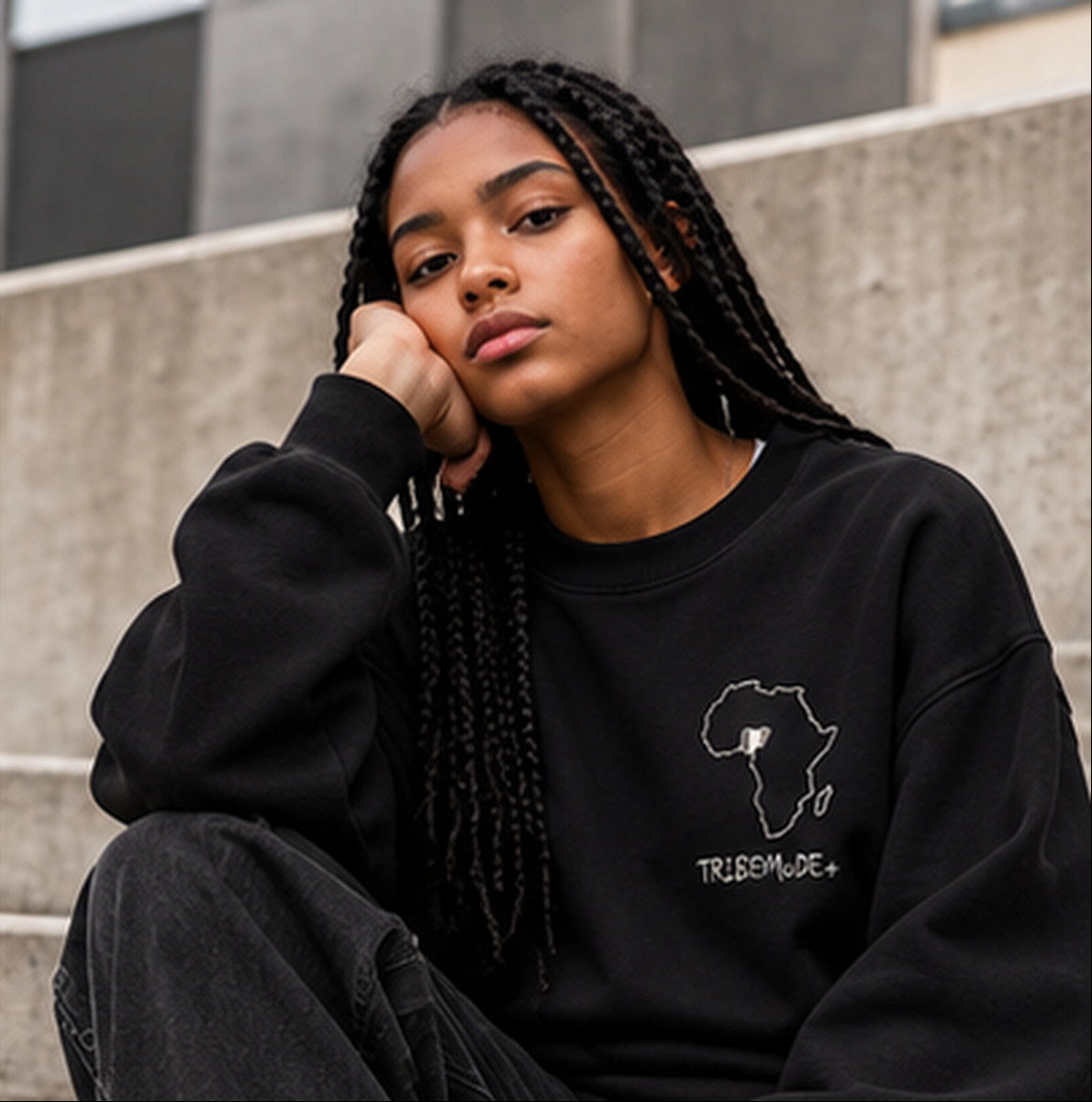 Nigeria Drop Shoulder Sweatshirt — Heavyweight