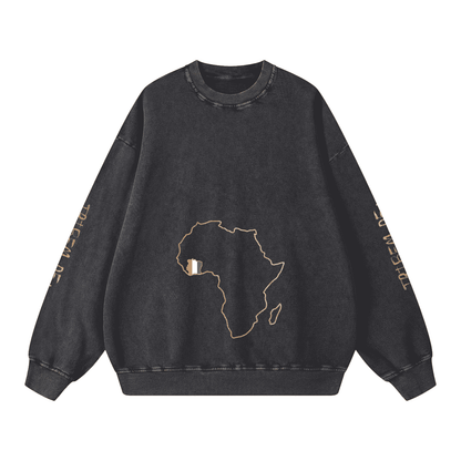 Snow Washed Oversized Sweatshirt - Tribemodeplus