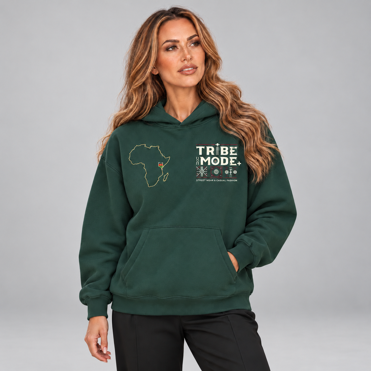 Kenya Fleece Hoodie — Essential Oversized Boxy Fit