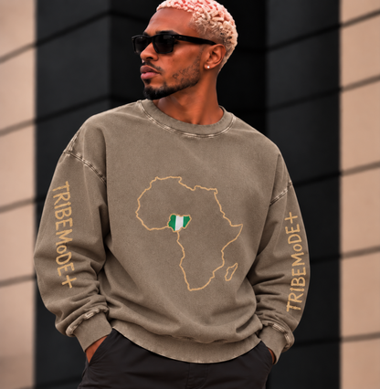 Nigeria Oversized Sweatshirt — Snow Washed