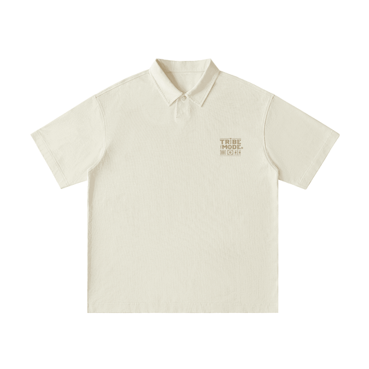Loose Cotton Short-Sleeve Polo Shirt - Tribemodeplus