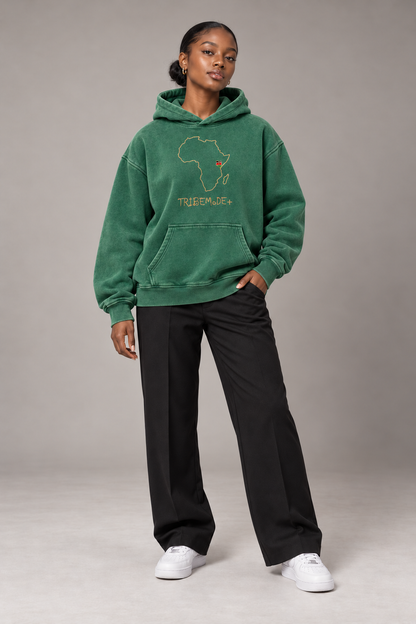 Kenya Oversized Hoodie — Snow Wash Fleece