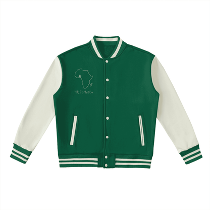 Two-Tone Fleeced Varsity Jacket - Tribemodeplus