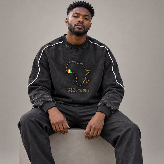 Ivory Coast Hem Sweatshirt — Mineral Wash Piping