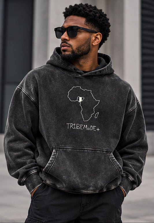 Nigeria Oversized Hoodie — Snow Wash Fleece
