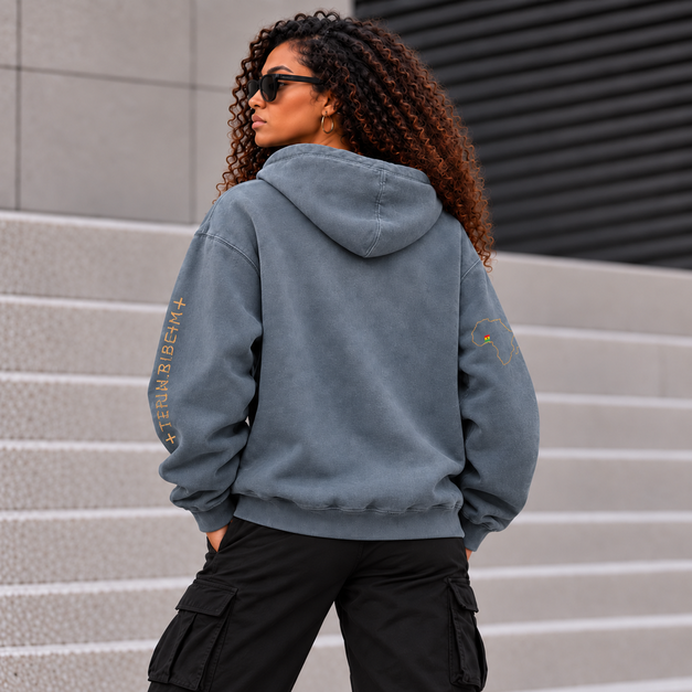 Ghana Oversized Hoodie  —  Heavyweight Sunfade