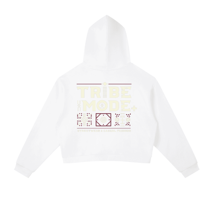 Contrast Side Stripe Cropped Hoodie - Tribemodeplus