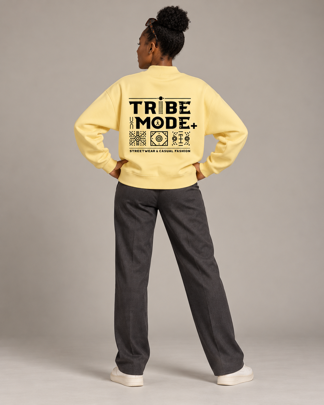Kenya Sweatshirt — Essential Fleece Mock-Neck Crew