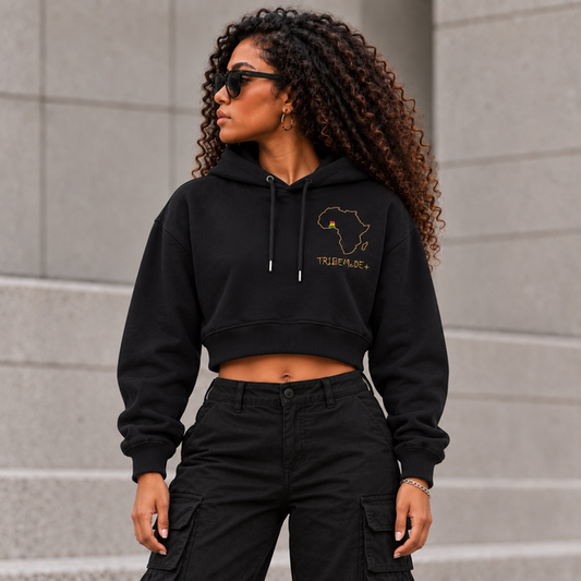 Ghana Cropped Hoodie — Essential