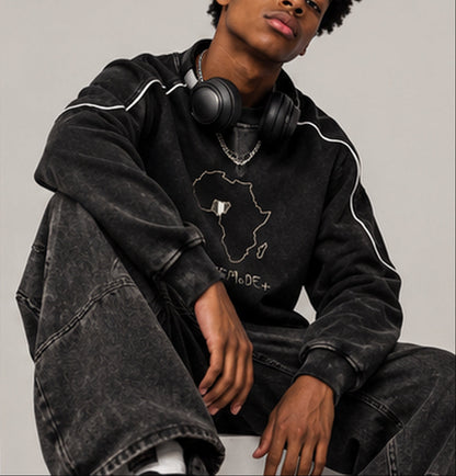 Nigeria Hem Sweatshirt — Mineral Wash Piping
