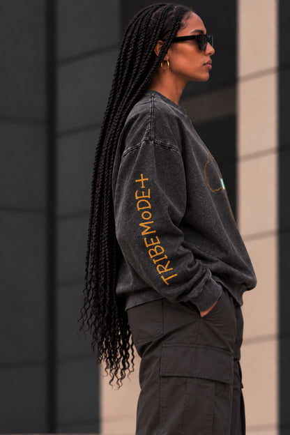 Nigeria Oversized Sweatshirt — Snow Washed
