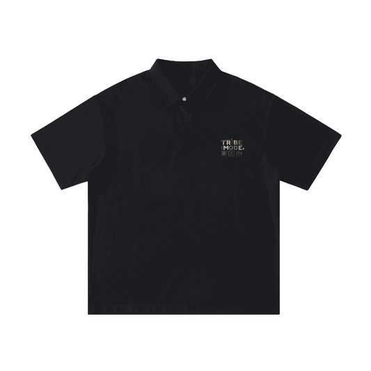 Loose Cotton Short-Sleeve Polo Shirt - Tribemodeplus