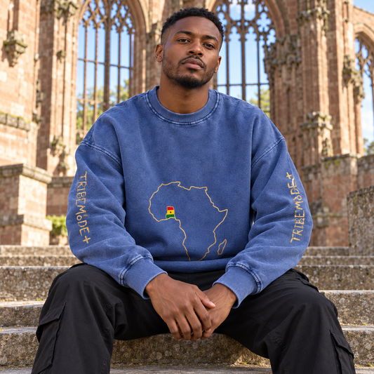 Ghana Oversized Sweatshirt — Snow Washed