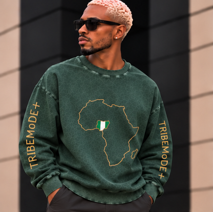 Nigeria Oversized Sweatshirt — Snow Washed