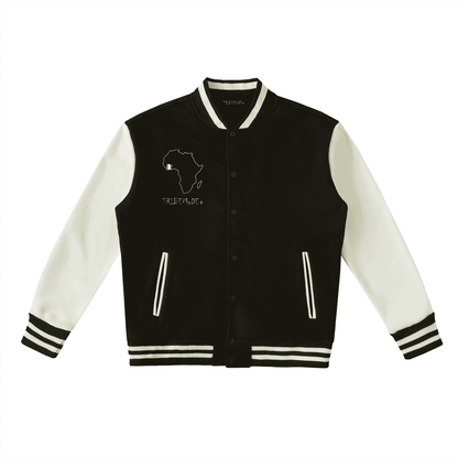 Two-Tone Fleeced Varsity Jacket - Tribemodeplus
