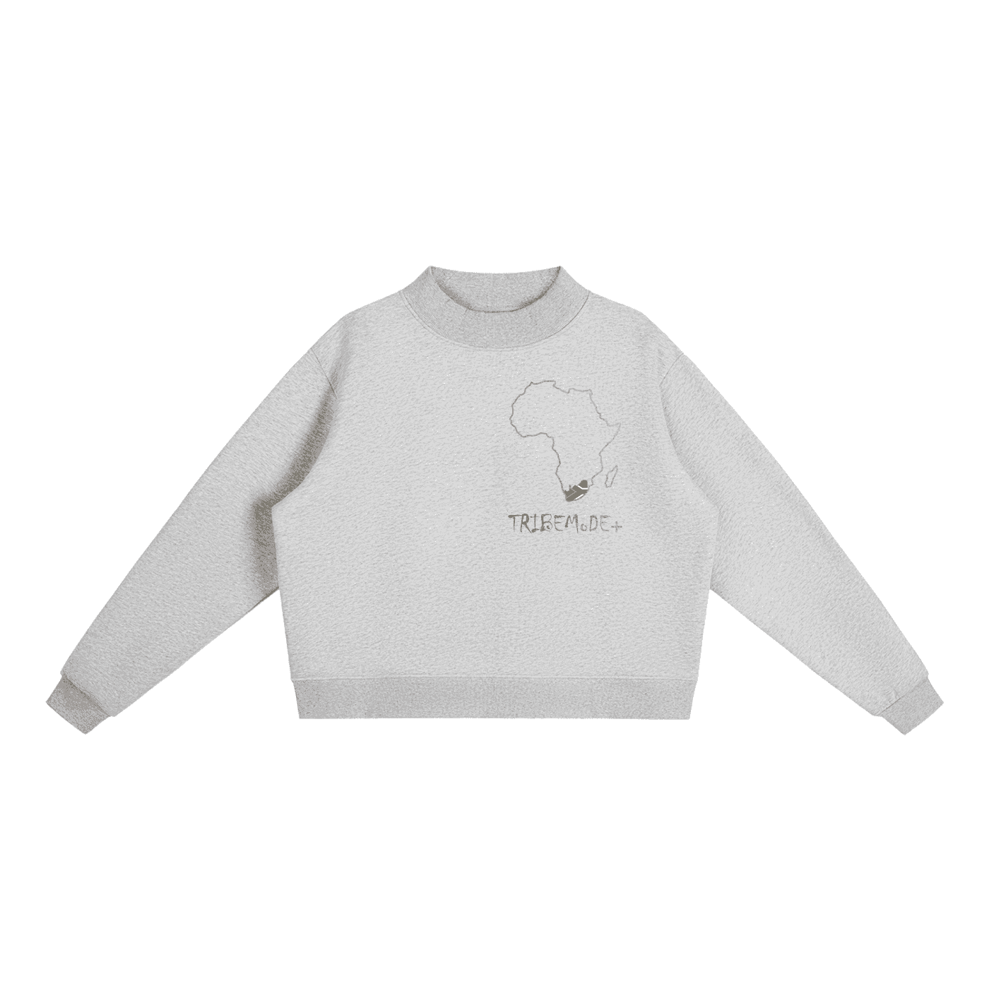 Essential Fleece Mock-Neck Crew Sweatshirt - Tribemodeplus