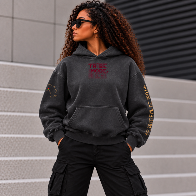Ghana Oversized Hoodie  —  Heavyweight Sunfade