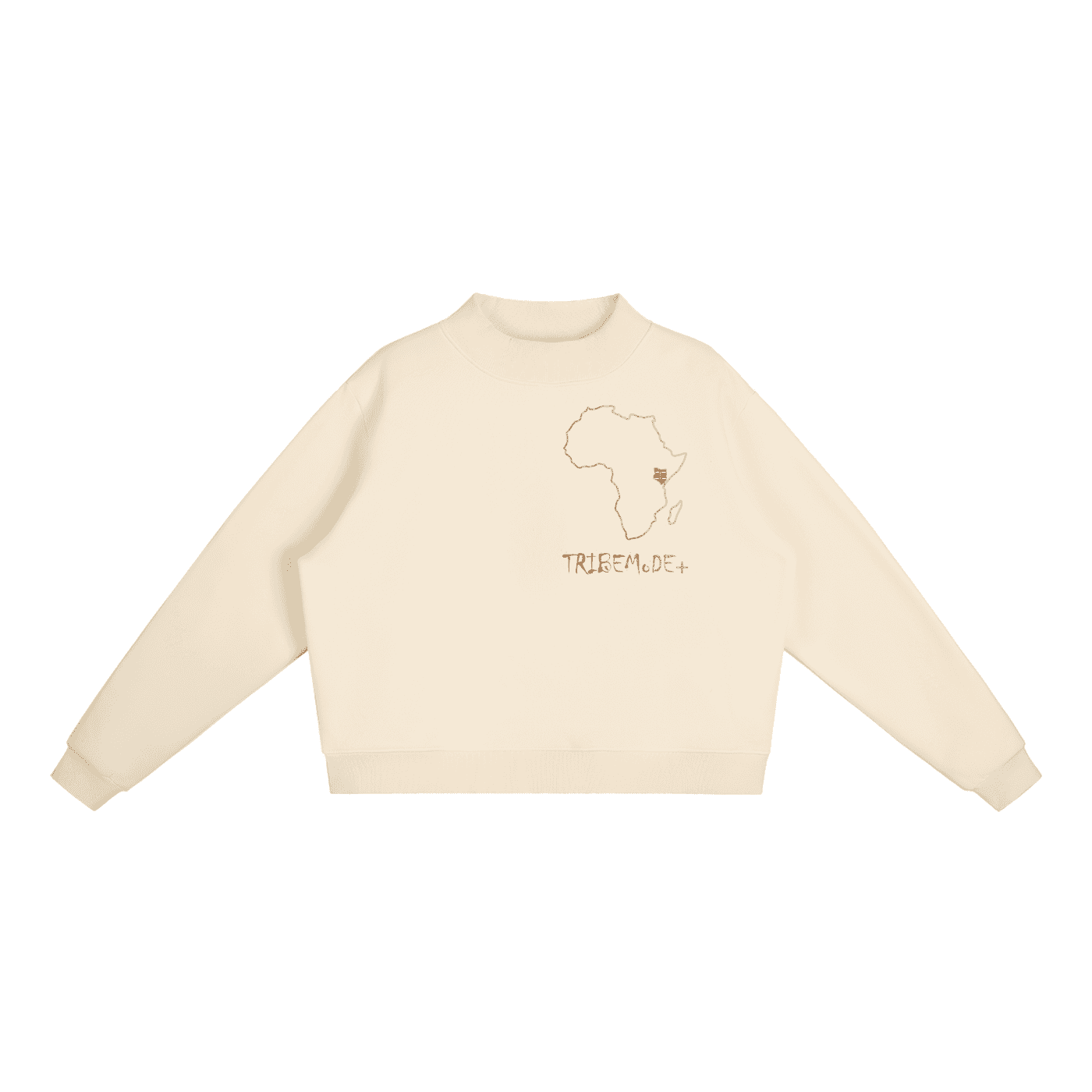 Essential Fleece Mock-Neck Crew Sweatshirt - Tribemodeplus