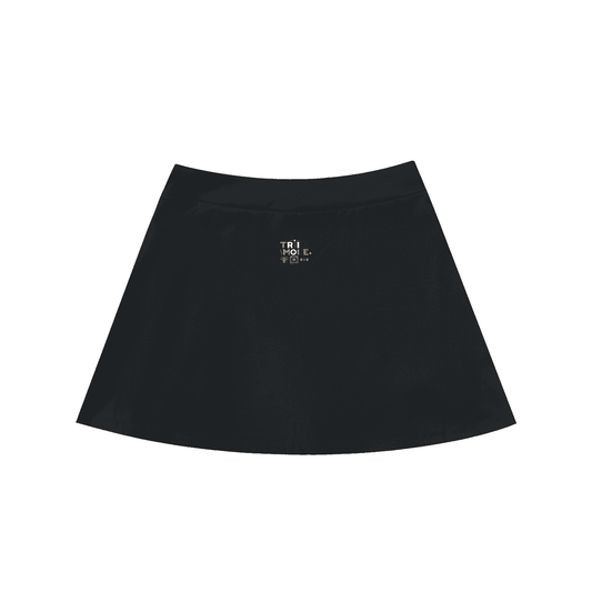 High-Waist Pocketed A-Line Skirt - Tribemodeplus