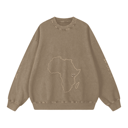 Snow Washed Oversized Sweatshirt - Tribemodeplus