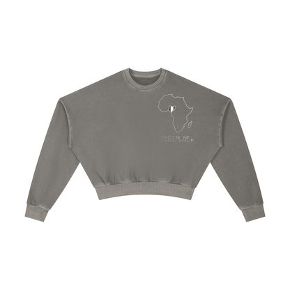 Vintage Washed Cropped Sweatshirt - Tribemodeplus