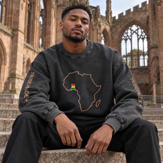 Ghana Oversized Sweatshirt — Snow Washed