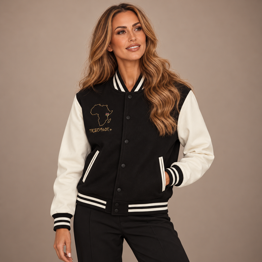 Kenya Varsity Jacket — Two-Tone Fleeced
