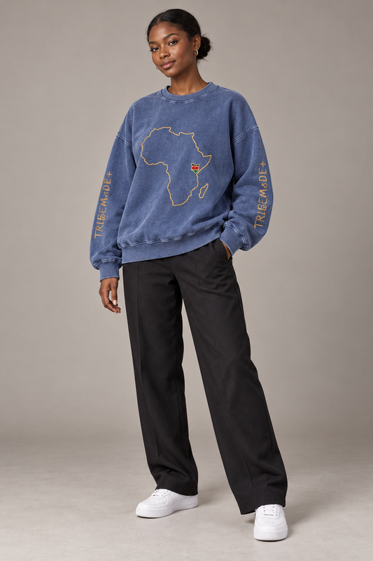 Kenya Oversized Sweatshirt — Snow Washed
