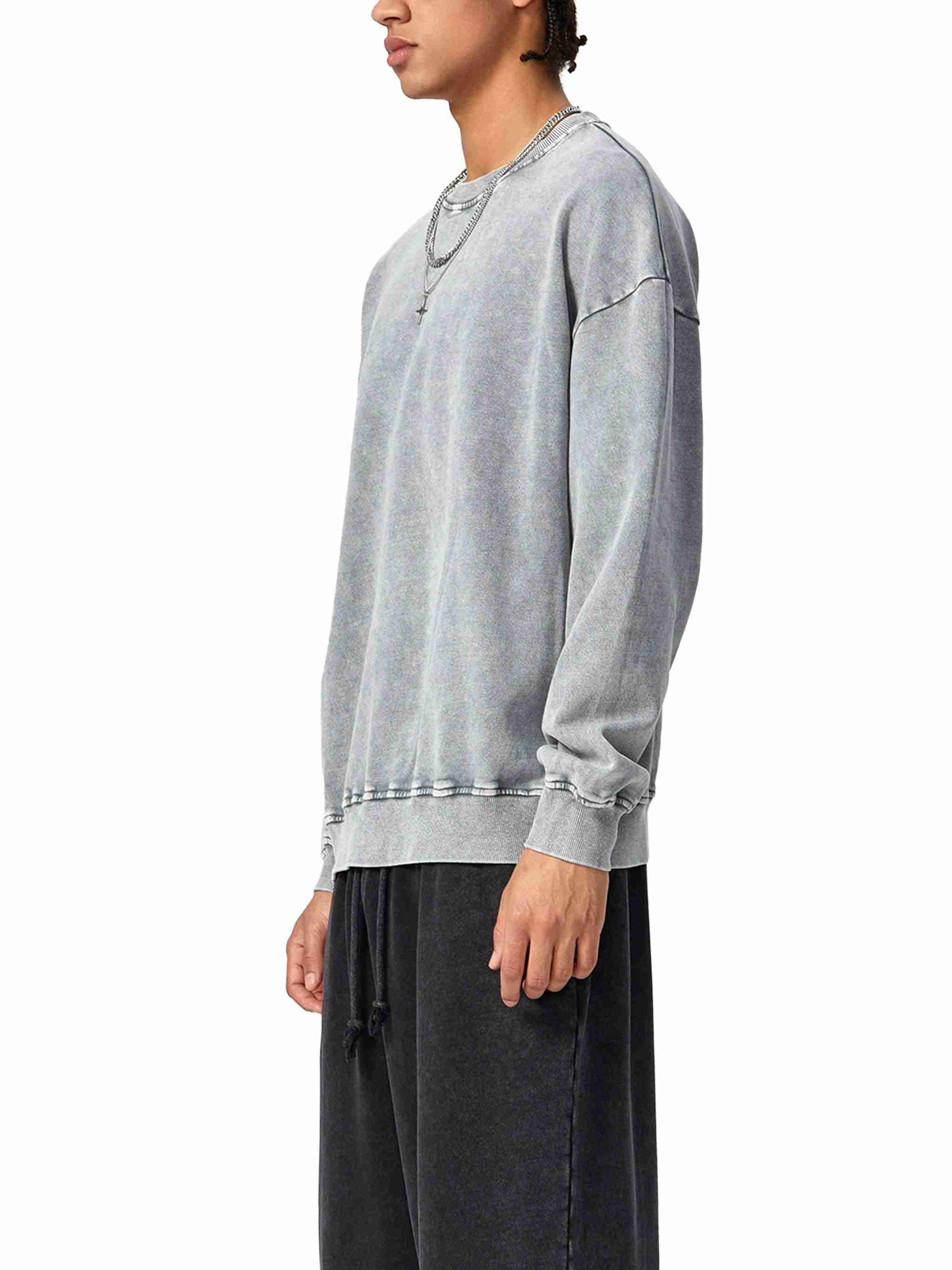 Snow Washed Oversized Sweatshirt - Tribemodeplus