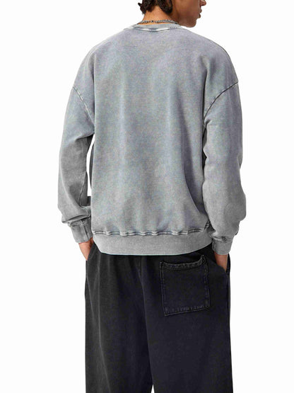 Snow Washed Oversized Sweatshirt - Tribemodeplus