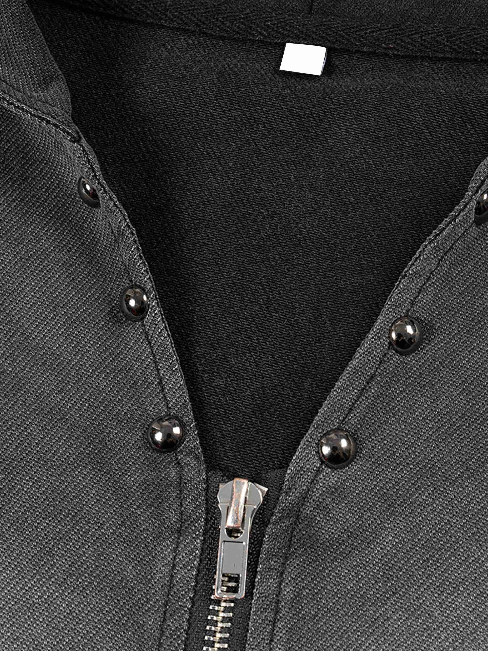 Vintage Washed Zip-Up Hooded Tank Top - Tribemodeplus