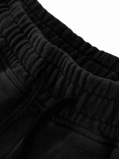 Snow Washed Raw Edge Drawstring Shorts - Tribemodeplus