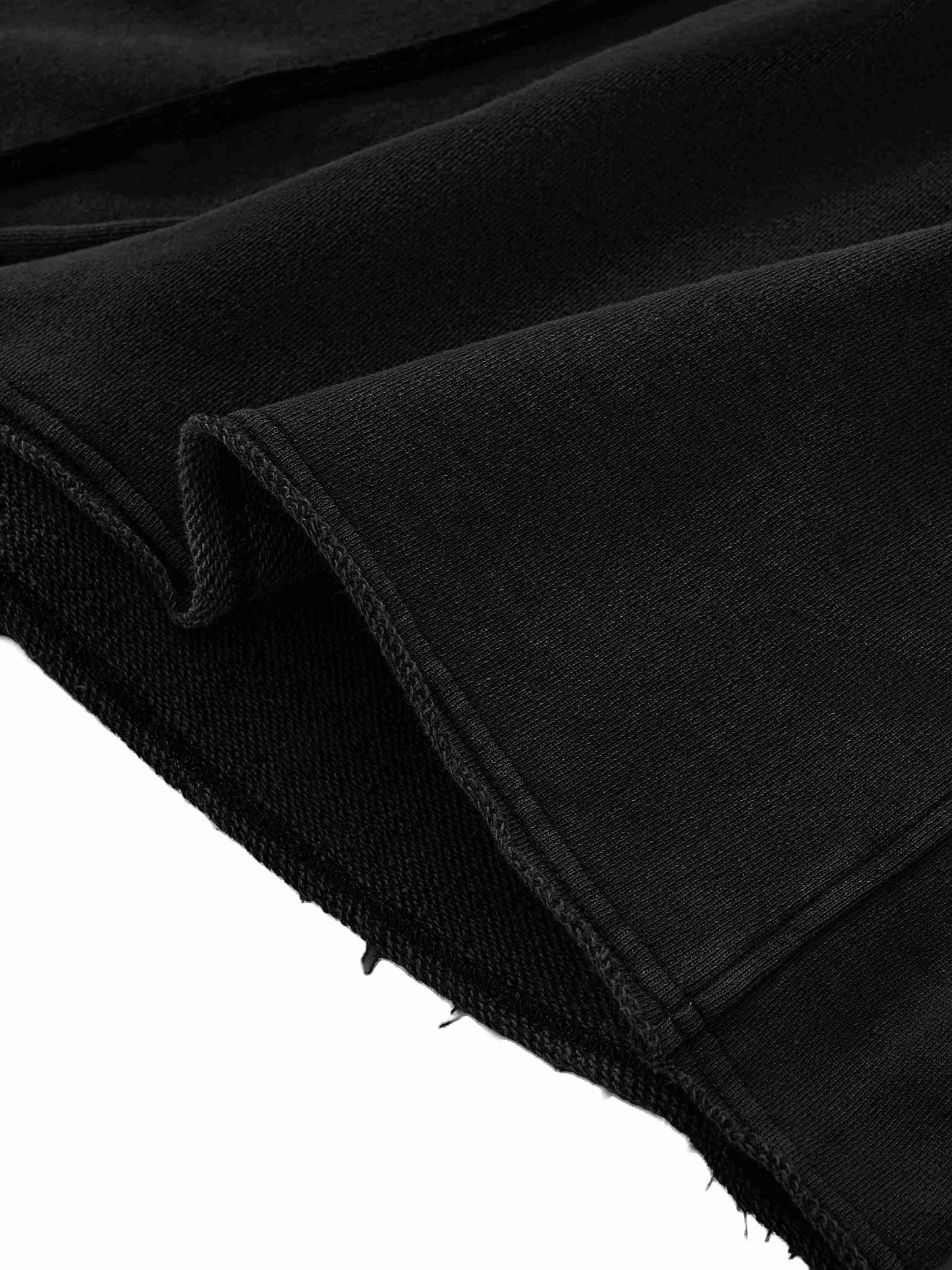 Snow Washed Raw Edge Drawstring Shorts - Tribemodeplus