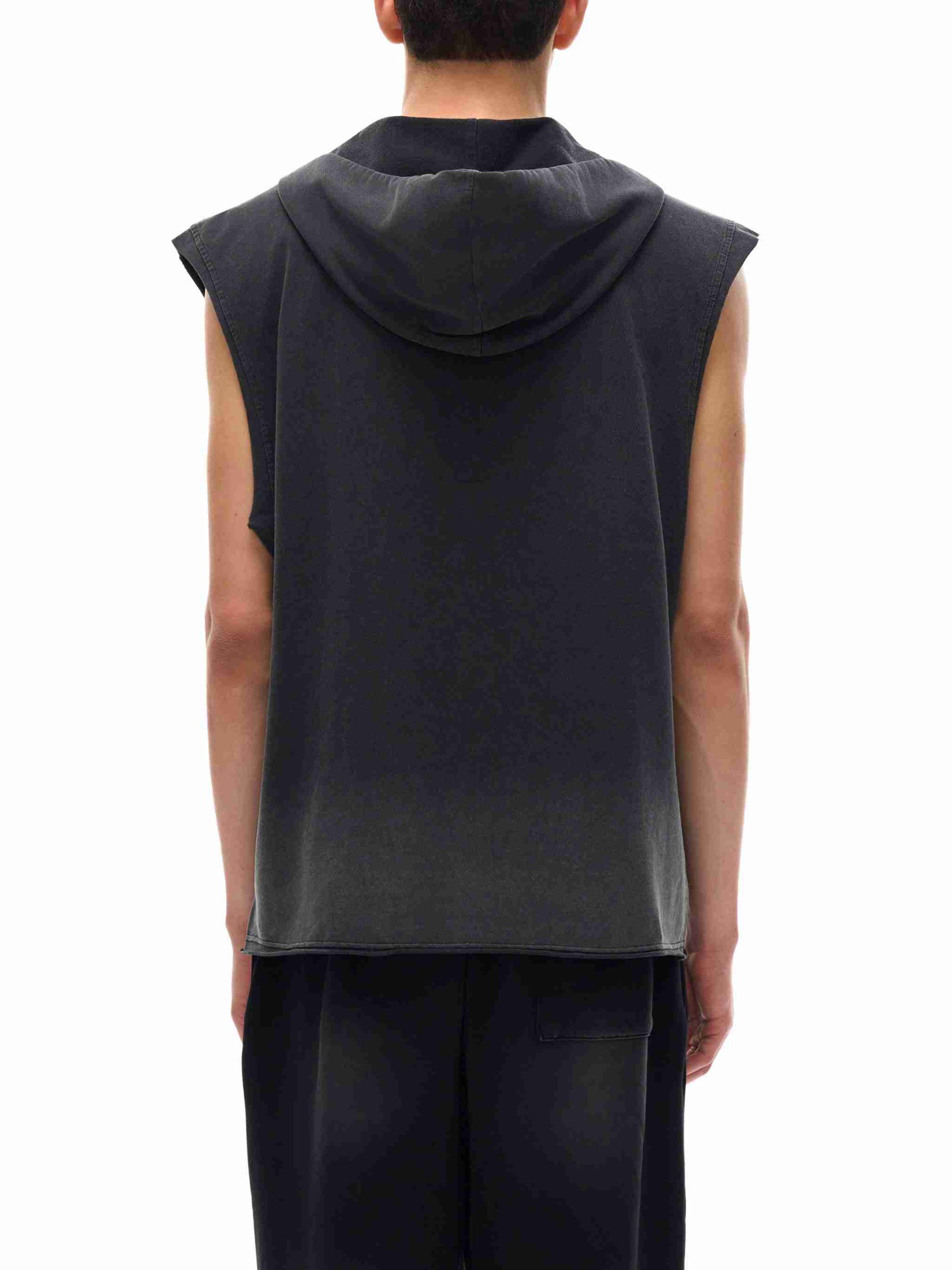 Vintage Washed Zip-Up Hooded Tank Top - Tribemodeplus