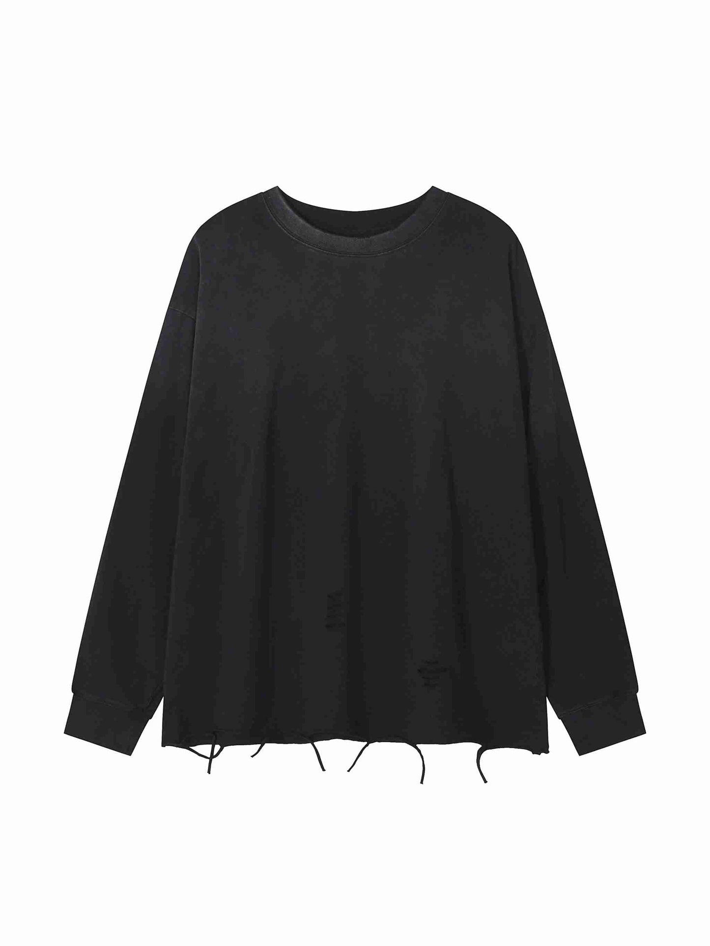 Snow Wash Raw Edge Cotton T-Shirt - Tribemodeplus