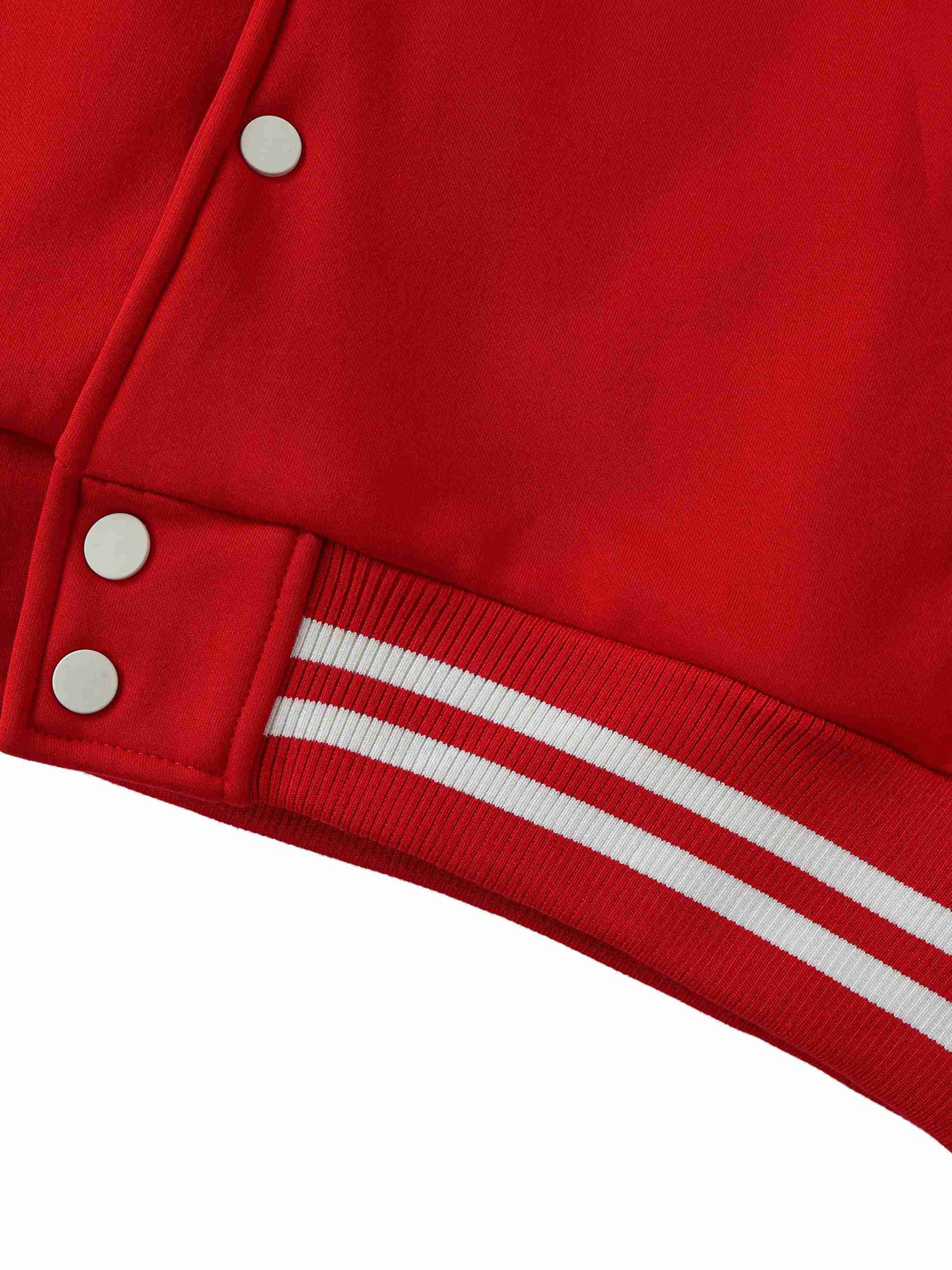 Two-Tone Fleeced Varsity Jacket - Tribemodeplus