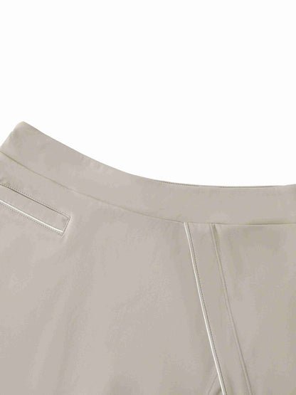 High-Waist Pocketed A-Line Skirt - Tribemodeplus