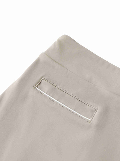 High-Waist Pocketed A-Line Skirt - Tribemodeplus