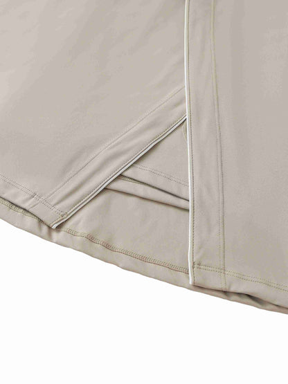 High-Waist Pocketed A-Line Skirt - Tribemodeplus