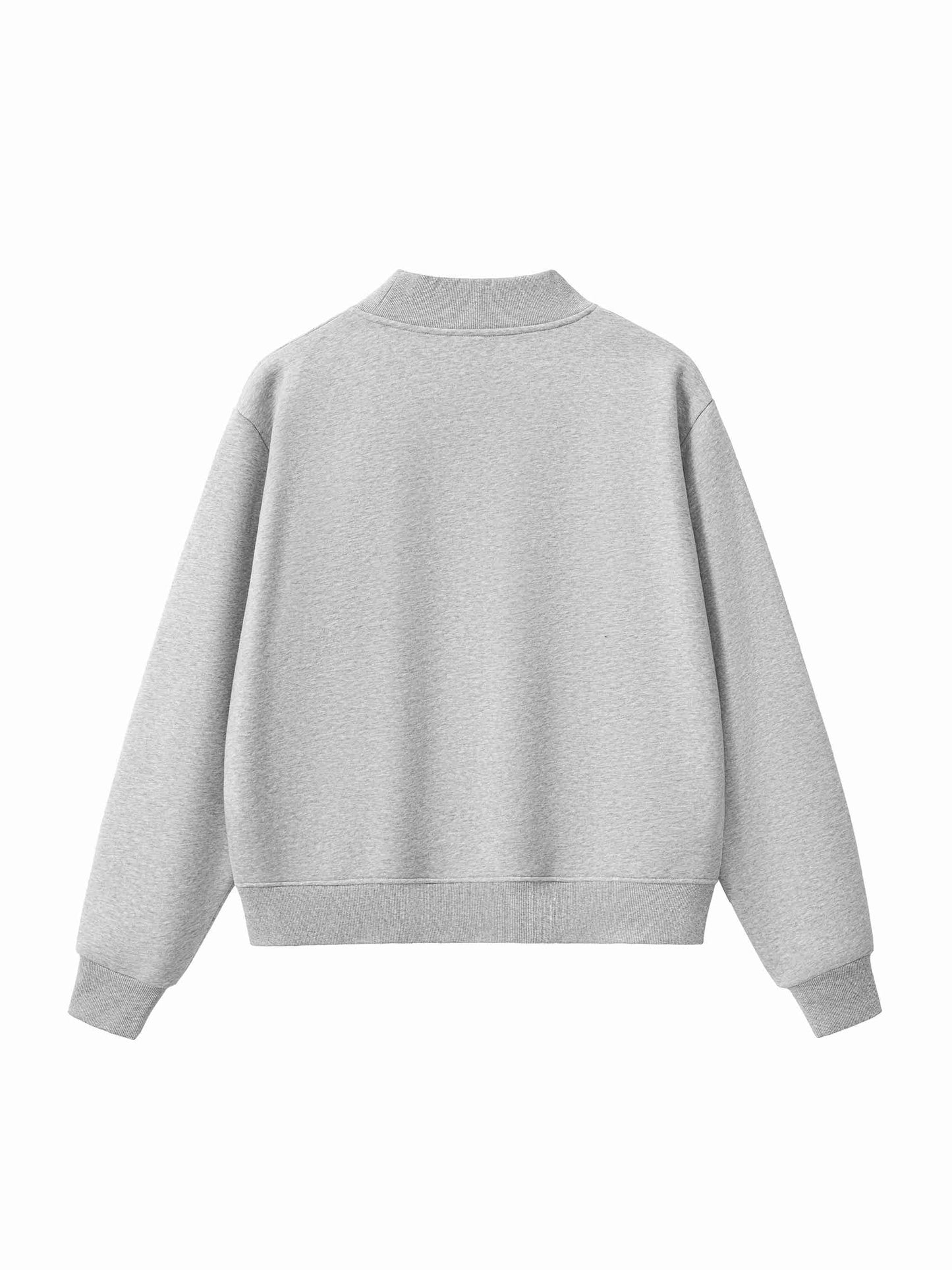 Essential Fleece Mock-Neck Crew Sweatshirt - Tribemodeplus