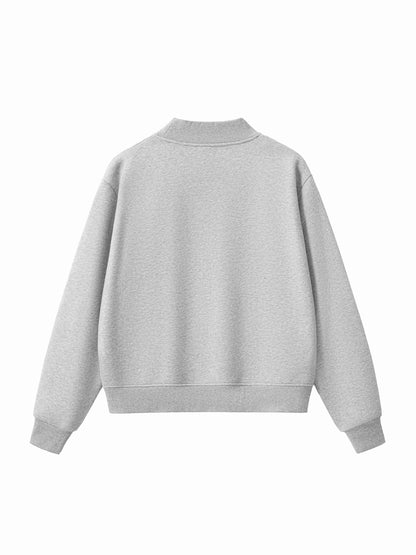 Essential Fleece Mock-Neck Crew Sweatshirt - Tribemodeplus