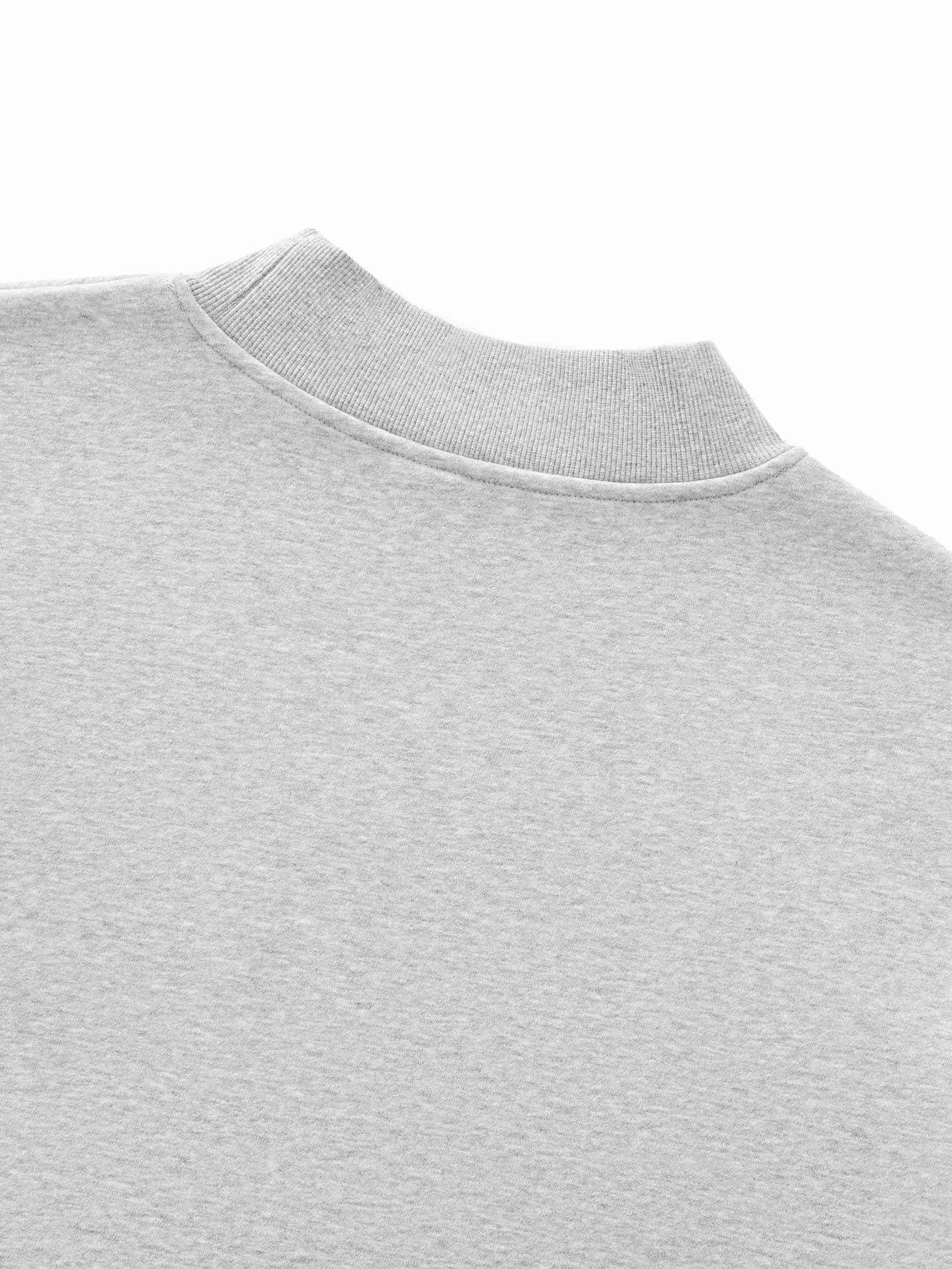 Essential Fleece Mock-Neck Crew Sweatshirt - Tribemodeplus