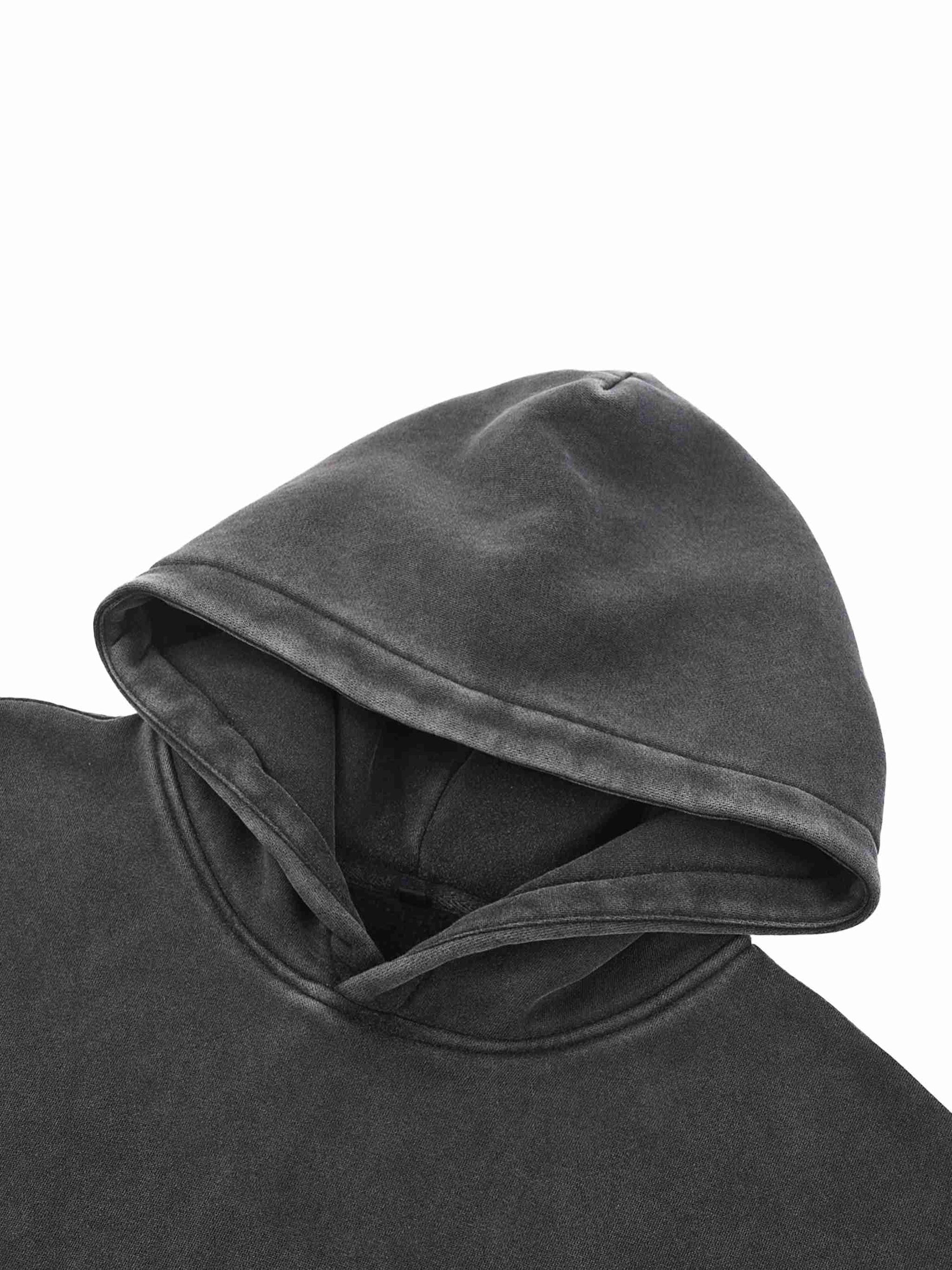 Snow Wash Fleece Oversize Hoodie - Tribemodeplus