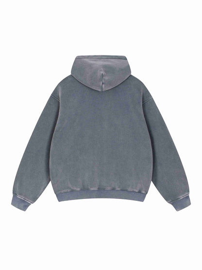 Snow Wash Fleece Oversize Hoodie - Tribemodeplus