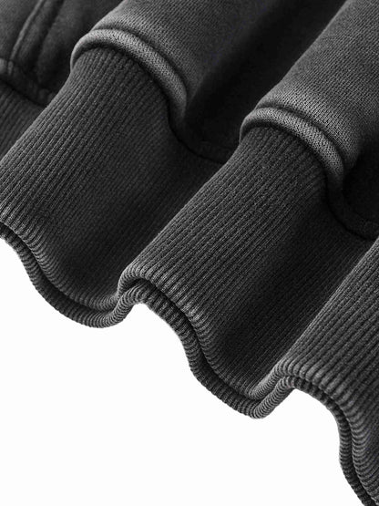 Snow Wash Fleece Oversize Hoodie - Tribemodeplus
