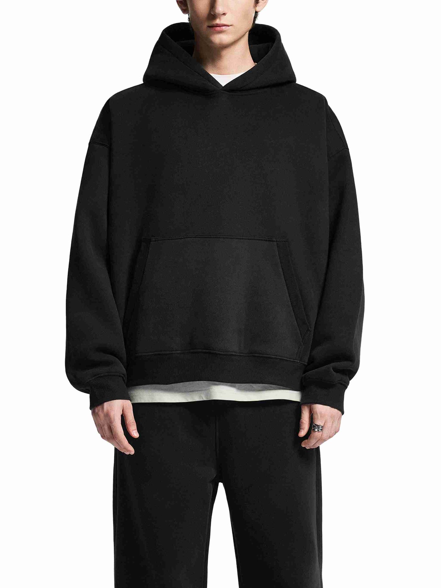 Essential Oversized Boxy Fit Fleece Hoodie - Tribemodeplus