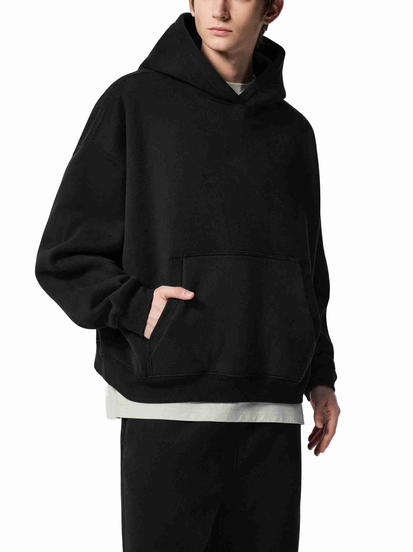 Essential Oversized Boxy Fit Fleece Hoodie - Tribemodeplus