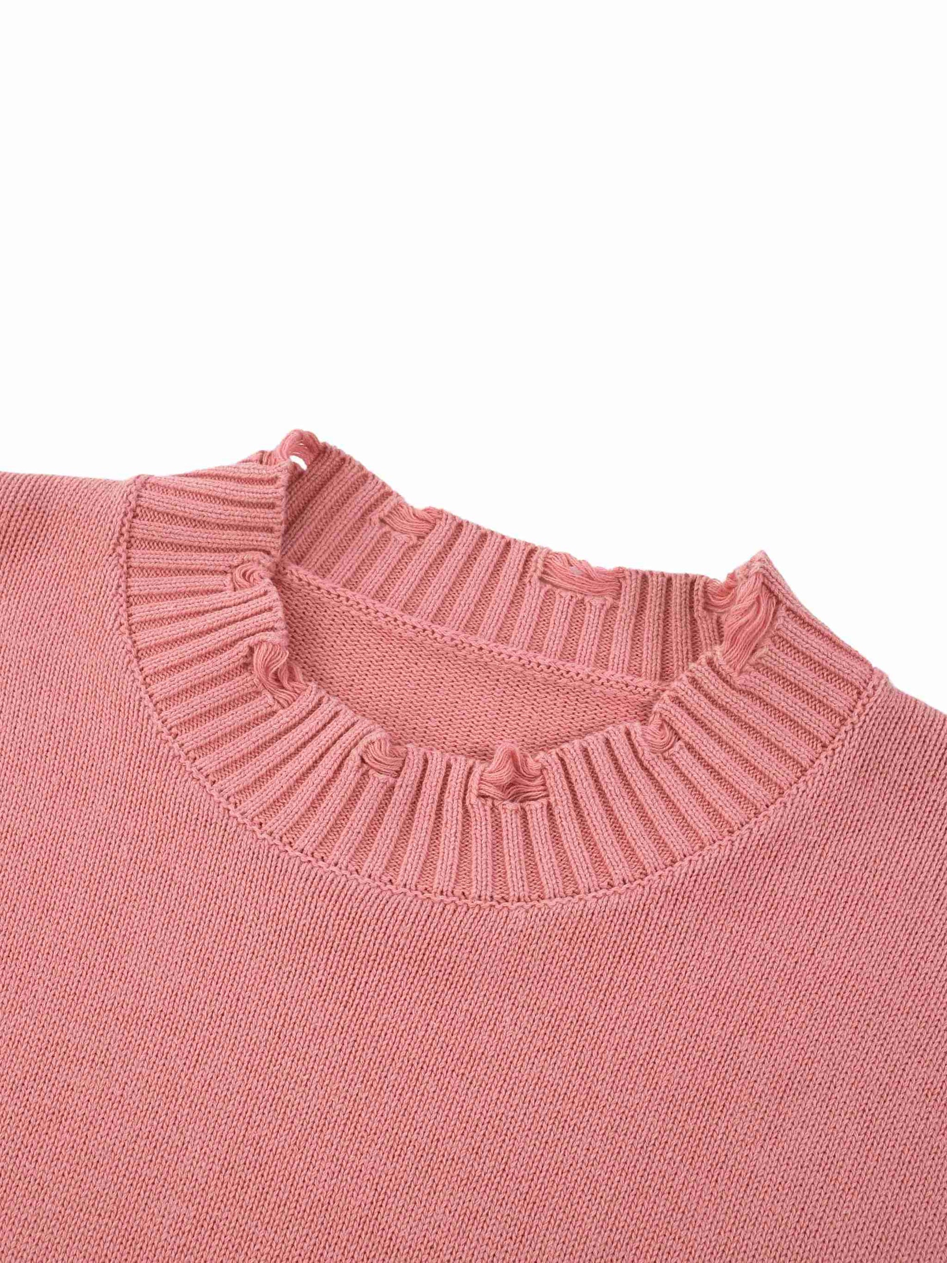 Vintage Washed Hand-Frayed Sweater - Tribemodeplus
